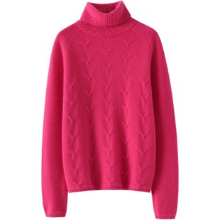 恰逢其时！重磅双股加厚100%纯山羊绒衫高领秋冬宽松打底衫毛衣