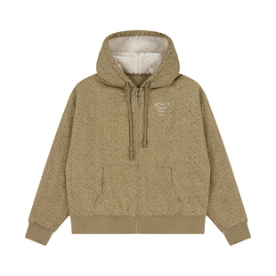 GOODBAI 'HAVE A GOODDAY'碎花连帽卫衣夹克