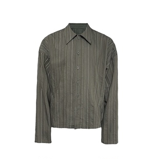 JCAESAR STRIPED SHIRT 条纹落肩衬衫 微皱肌理 树脂纽扣 多色