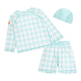 bayb儿童泳衣男女童泳装中小童夏季小清新防晒速干宝宝游泳分体