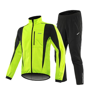 山地车骑行服冬季套装长袖男士自行车防风保暖公路车通勤骑行装备