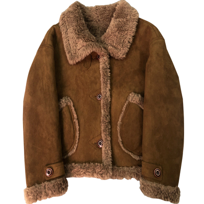 短款小个子羊剪绒皮毛一体冬加厚