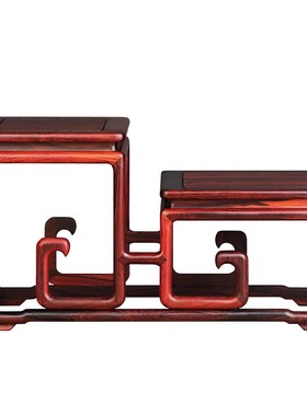 古典回纹红酸枝博古架