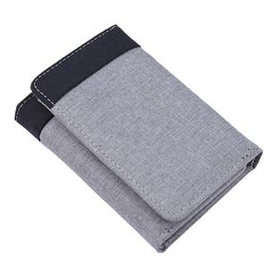三折帆布钱包男学生短款小皮夹证件卡包多卡位竖款年轻人轻薄钱夹