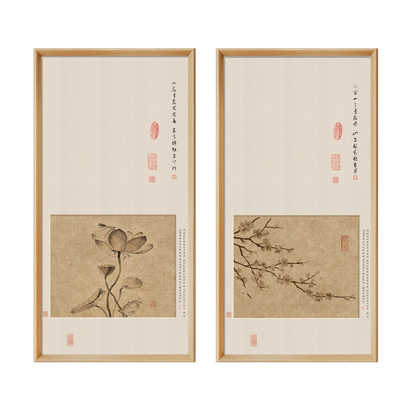 【宋氏美学】水墨荷花茶室装饰画