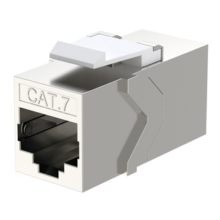 七类网线对接头CAT7超六类6A万兆屏蔽直通模块rj45网络延长连接器