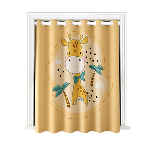 小窗户窗帘免打孔安装全遮光男女儿童房卧室飘窗一整套简易遮挡帘