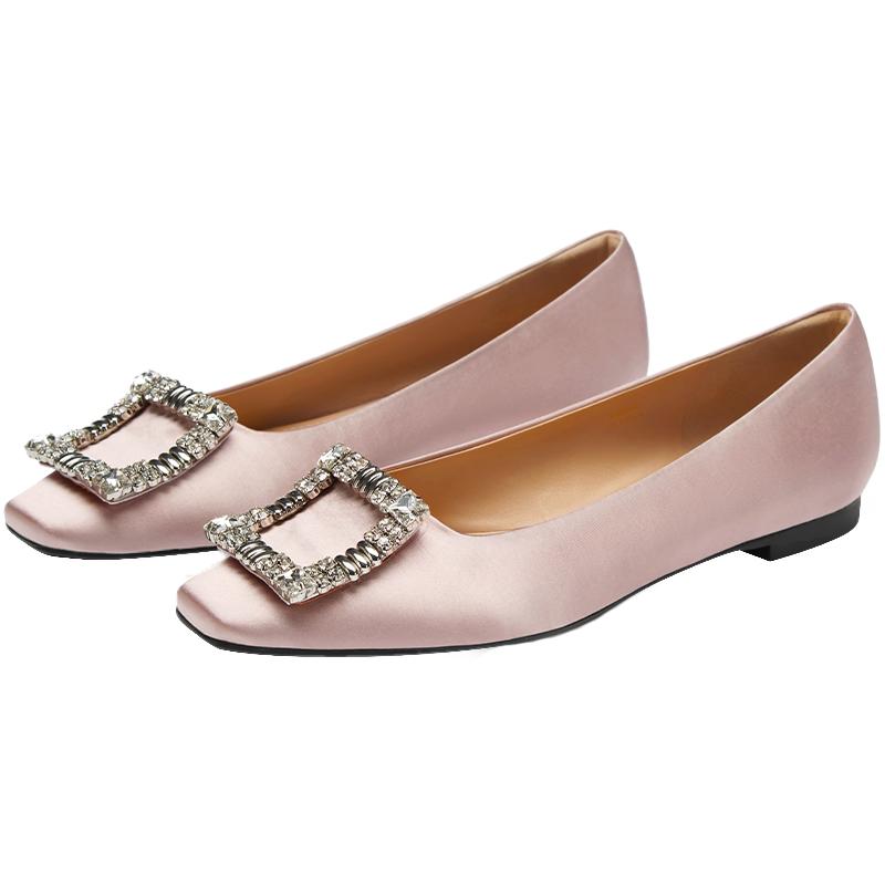 73hours女鞋Spring Day2025秋季新款法式尖头平底舒适通勤单鞋女