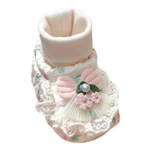 秋冬0-1岁婴幼儿袜鞋女宝宝公主风防滑软布底小月龄防掉跟步前鞋