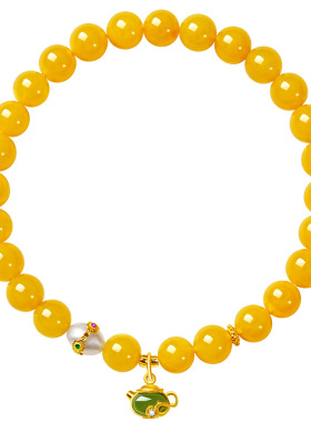 宫里上新秋珀谣天然蜜蜡手链