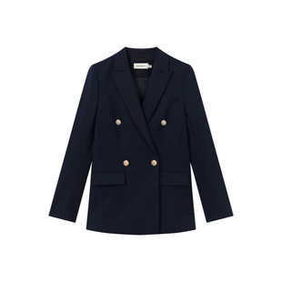 GOOD YOUNG藏青色西装套装女新款职业气质通勤教资正装面试穿搭