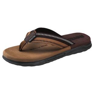 越南拖鞋男士夏季外穿踩屎感软底防滑沙滩凉拖户外布带夹脚人字拖