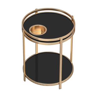 酒店麻将机茶几茶水架棋牌室打牌置物架茶楼馆麻将桌边小茶几圆形