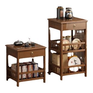 茶桌置物架茶柜茶台沙发边几侧边柜小茶几小桌子客厅茶叶架收纳柜