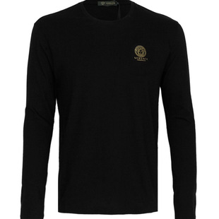 Versace/范思哲新款美杜莎金色logo打底长袖T恤男AUU01007