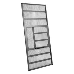 金刚网纱窗防盗网铝合金防护栏一体不锈钢防蚊免打孔平开拆卸沙窗