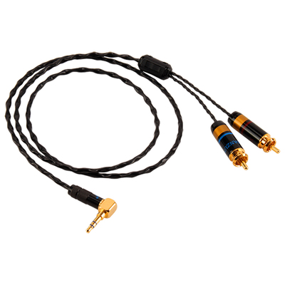 日本古河纯银3.5mm转双莲花音频线一分二RCA头电脑功放1分2音响线