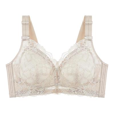 大胸显小无钢圈大杯加宽肩带文胸