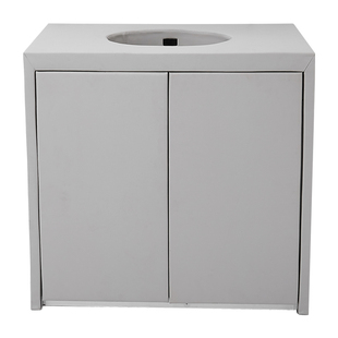 谈话室防撞软包硅胶感应洗手盆留置室落地式立柱洗脸盆安全洗漱台