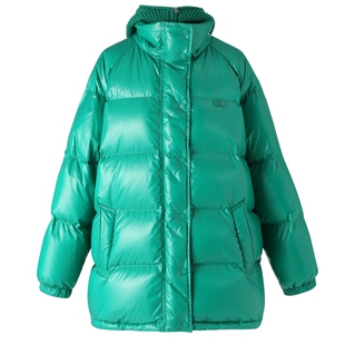 IIIVIVINIKO“瑞士尼龙纱线”光泽感鸭绒面包羽绒服女M349107063E