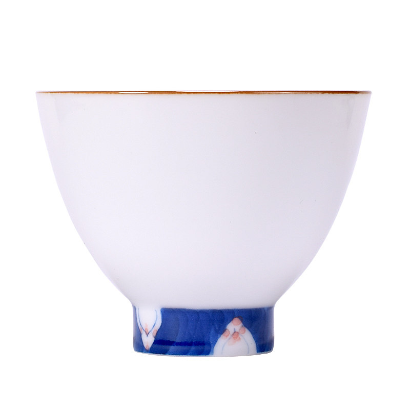 观禅景德镇青花瓷纯手绘品茗杯