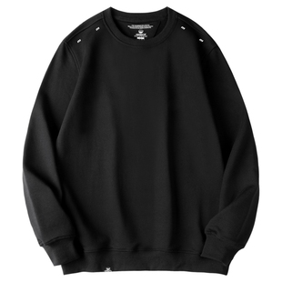 KERWATS可维斯品牌大码男女情侣无性别字母肩上印花美式机车卫衣