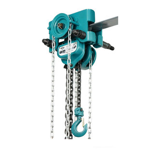 沪工低净空手拉葫芦连体组合式手动拉链吊机工字钢行走小车滑轮吊