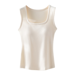 德绒保暖背心女带胸垫秋冬打底吊带内搭加绒加厚免穿文胸一体内衣