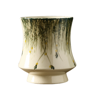 新中式陶瓷花盆家用客厅流泉枫大口径冰裂高级兰花蝴蝶兰专用套盆