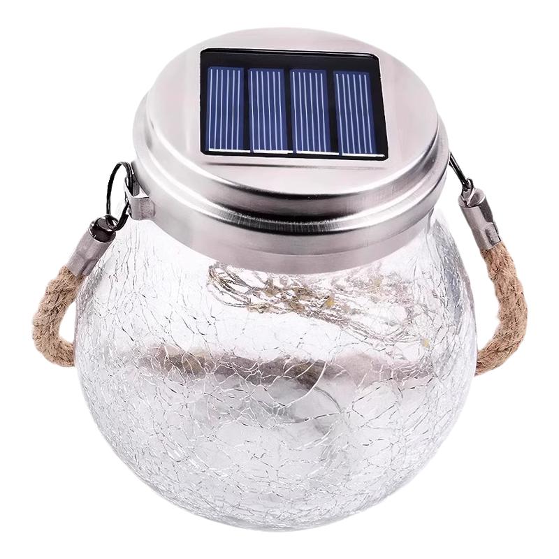 太阳能庭院灯户外防水小夜灯花园布置阳台装饰灯裂纹树挂灯氛围灯