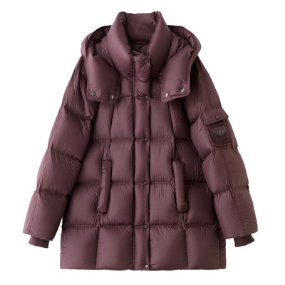 90白鸭绒羽绒服冬季女款中长款