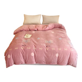 牛奶绒160x210被套单件230x230珊瑚绒冬季加绒180x200cm被罩定制