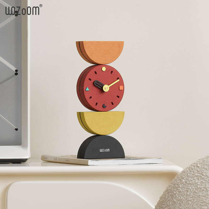 WOZOOM家居轻奢创意座钟客厅装饰办公室桌面摆件入户玄关酒柜饰品