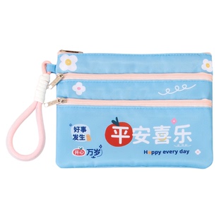 手提旅行收纳包轻便可爱卡通护照包多功能证件卡包分层设计便携机票护照整理包学生党出行旅游必备防丢收纳袋