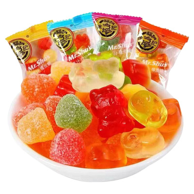 徐福记橡皮糖果汁软糖儿童零食品水果糖多口味结婚喜糖订婚糖果