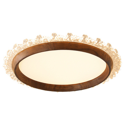 依诗豪 卧室灯 黑胡桃木现代轻奢全光谱护眼灯水花灯主卧书房灯