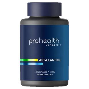 美国Prohealth 虾青素胶囊30粒Astaxanthin亢氧化自由基健康12mg