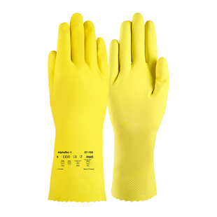 Ansell安思尔87-198乳胶橡胶手套B类防化替代87-650清洁实验加工