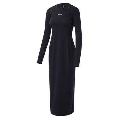 UPONPRO2026春新品防紫外线抗起球凉感可拆卸式修身连衣长裙