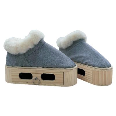 艾灸鞋子可以行走实木足部暖脚