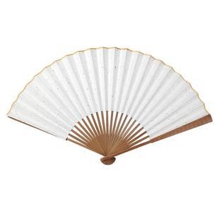 7-12寸折扇仿古竹节扇空白创作手绘扇子绘画扇宣纸书法扇子中国风