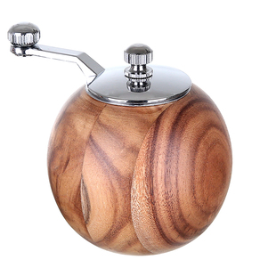 辉漫现磨胡椒粉工具木质黑胡椒海盐研磨瓶吃牛排手动碾胡椒颗粒器