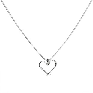 冷淡风简约抽拉银色钛钢蛇骨项链女2025新款轻奢高级感长款毛衣链