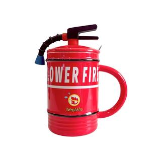 灭火器陶瓷杯创意个性潮流设计感办公咖啡马克杯带盖带勺搞怪杯子