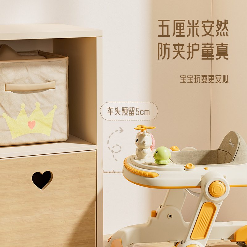 婴儿学步车防o型腿车个防6-18可折叠宝宝车月侧翻三合一助步脚步