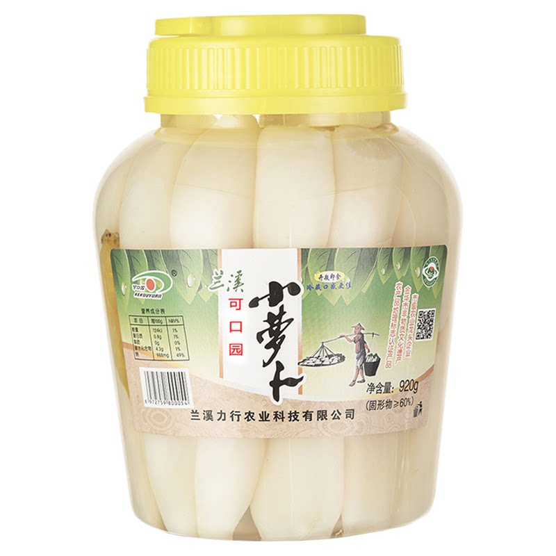 可口园腌萝卜小萝卜500g泡椒酸辣下饭菜腌萝卜酸甜酸辣兰溪特产