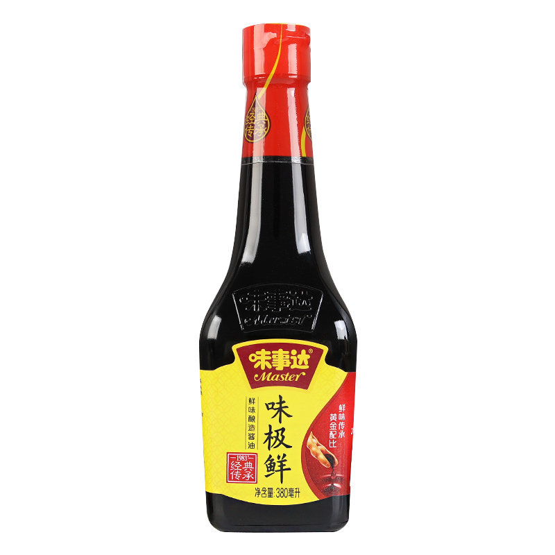 味事达味极鲜酱油380ml小瓶家用酿造生抽提鲜厨房炒菜凉拌调味料