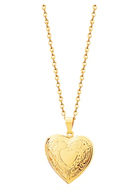 爱心照片项链定制刻字不掉色女