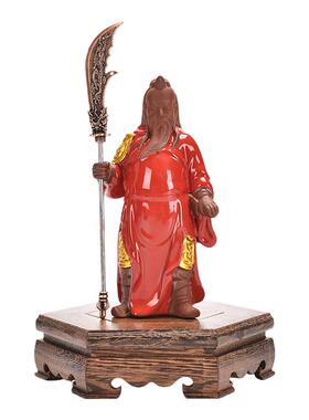 陶瓷关公摆件三国人物关二爷