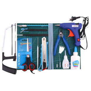 沙盘模型制作工具手锯剪刀美工刀镊子切割垫板建筑模型工具套装